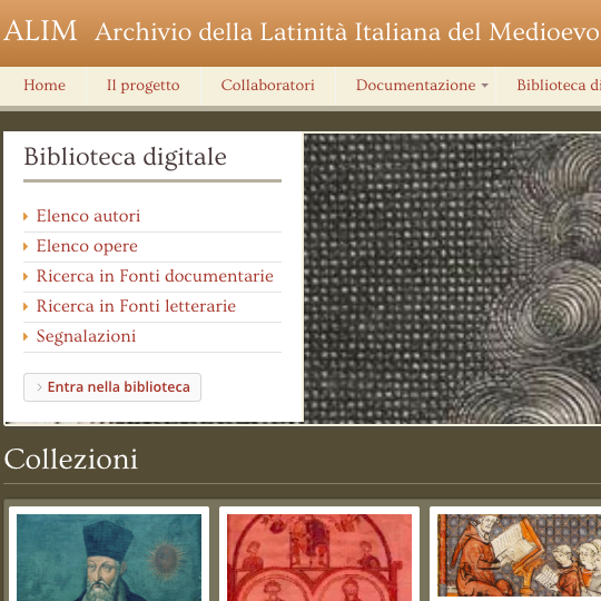 Archivio della Latinità Italiana del Medioevo (ALIM)-image