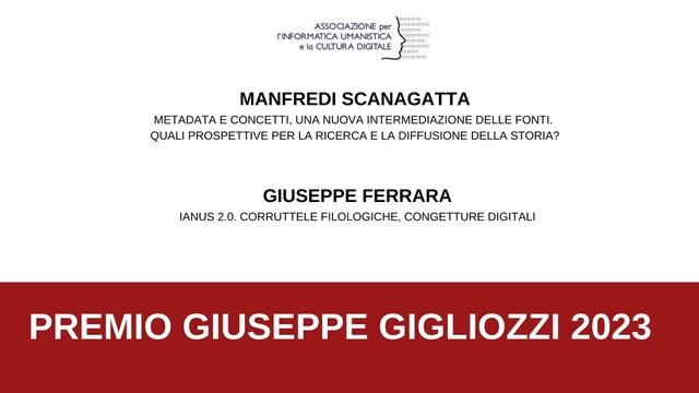 Vincitori Premio Gigliozzi 2023