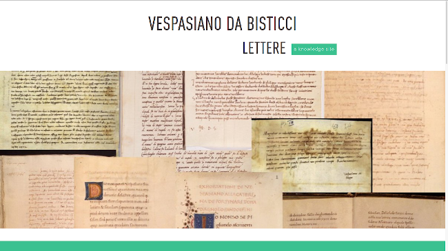 Vespasiano da Bisticci, Lettere